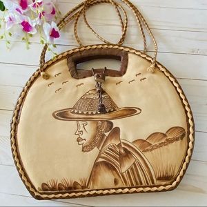 Ghana Handmade Hand Tooled Leather Burundi Sisal Coil Weave